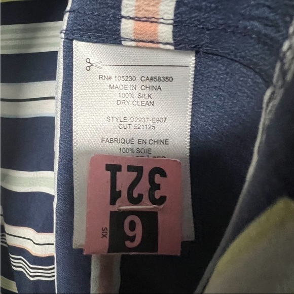 Equipment Silk Striped Button Front Dress In Excellent Pre Loved Condition - Picture 4 of 5